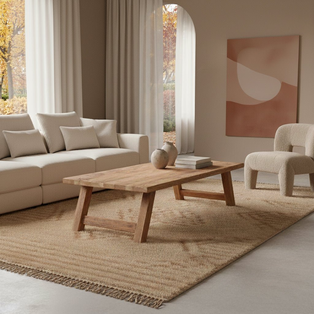 Farmwood rechthoekige salontafel FSC-gerecycled hout 140x65 cm