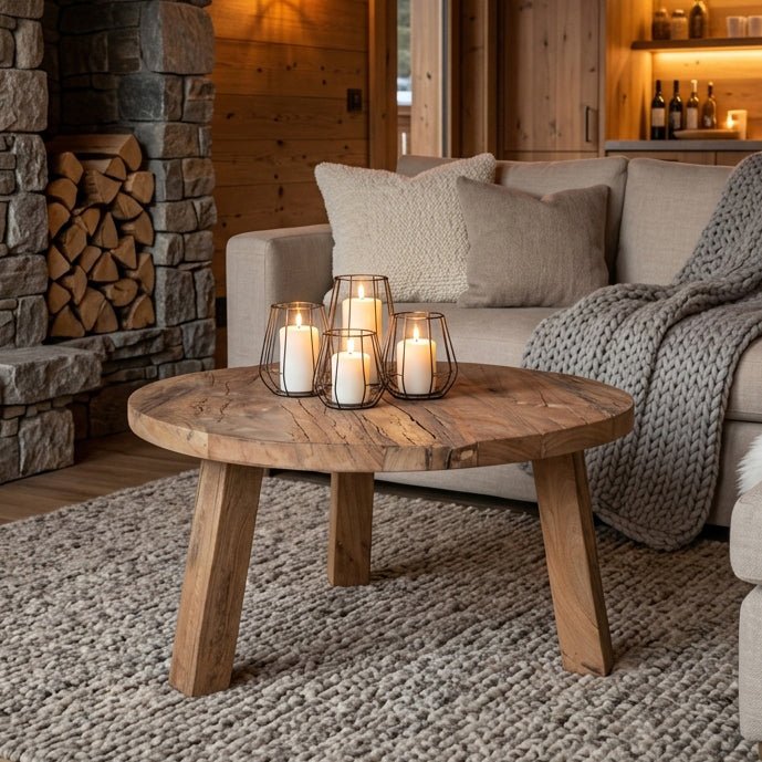 Farmwood ronde salontafel FSC-gerecycled hout Ø70 cm