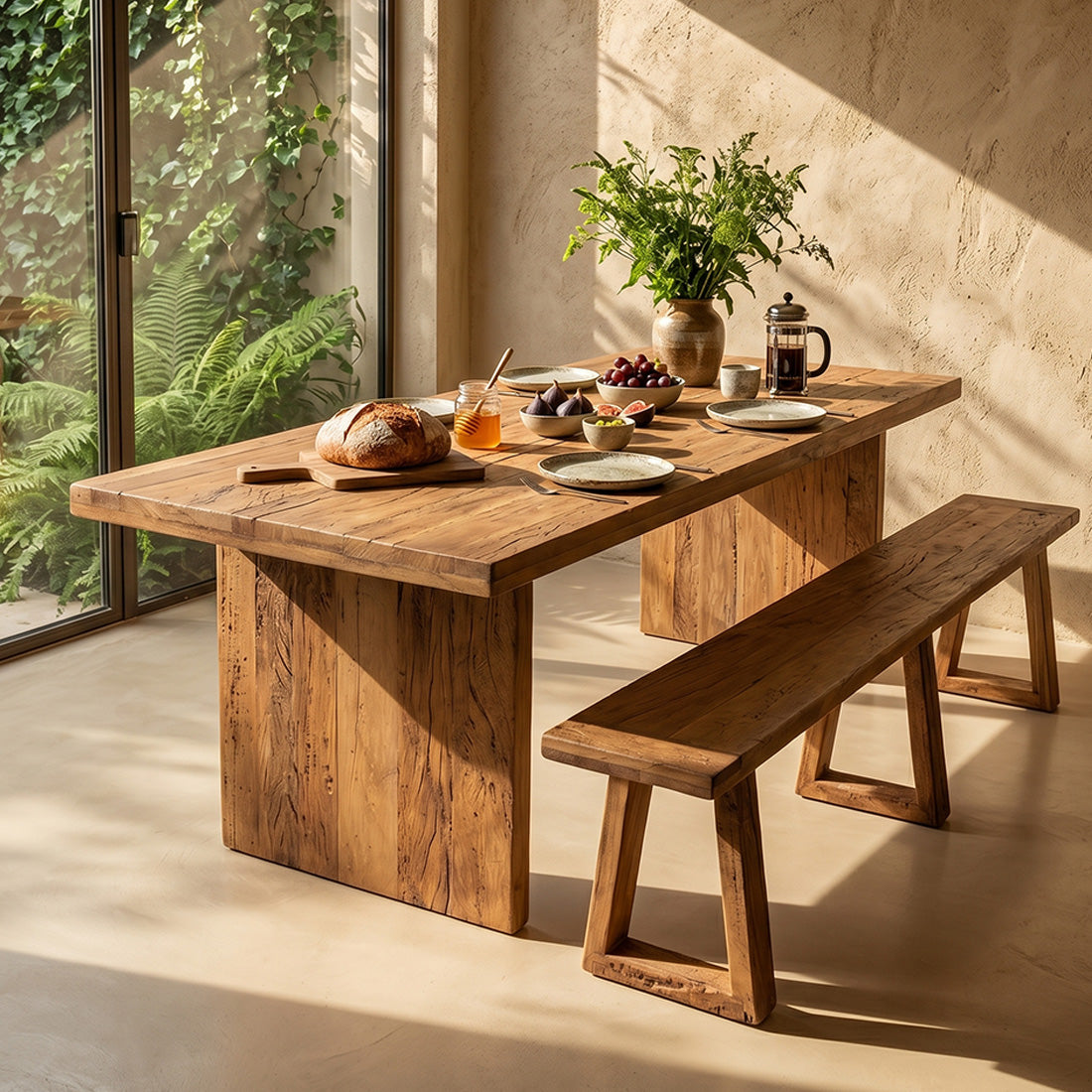 Farmwood Waterfall eettafel FSC-gerecycled hout 240 cm
