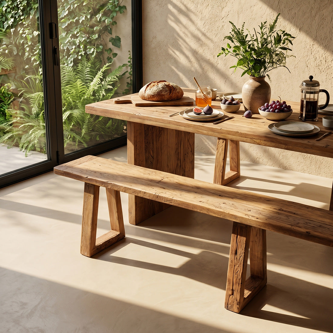 Farmwood Waterfall eettafel FSC-gerecycled hout 240 cm