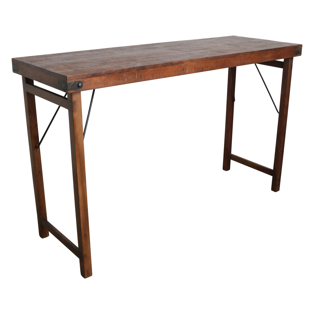 Inklapbare bartafel bruin FSC-gerecycled hout 170x60 cm