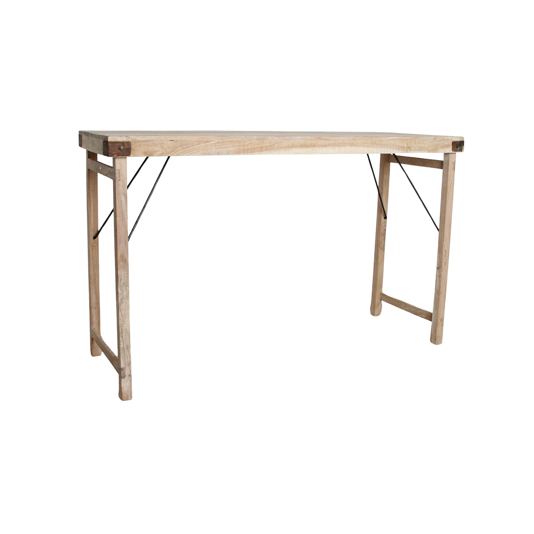 Limewash inklapbare bartafel FSC-gerecycled hout 170x60 cm