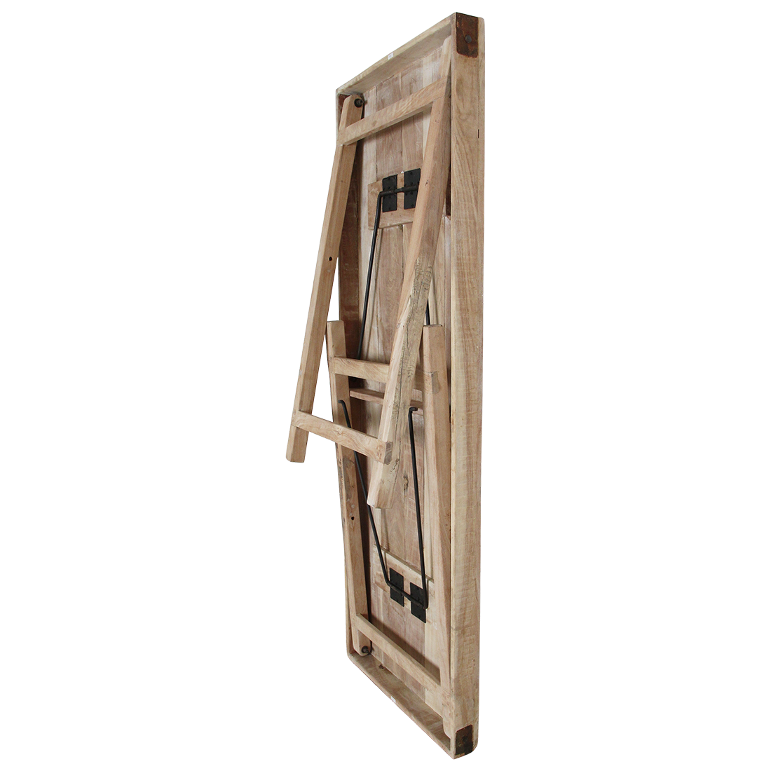 Limewash inklapbare bartafel FSC-gerecycled hout 170x60 cm