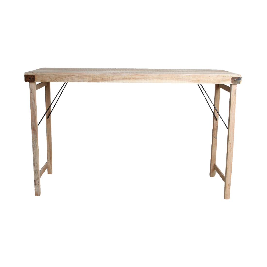 Limewash inklapbare bartafel FSC-gerecycled hout 170x60 cm