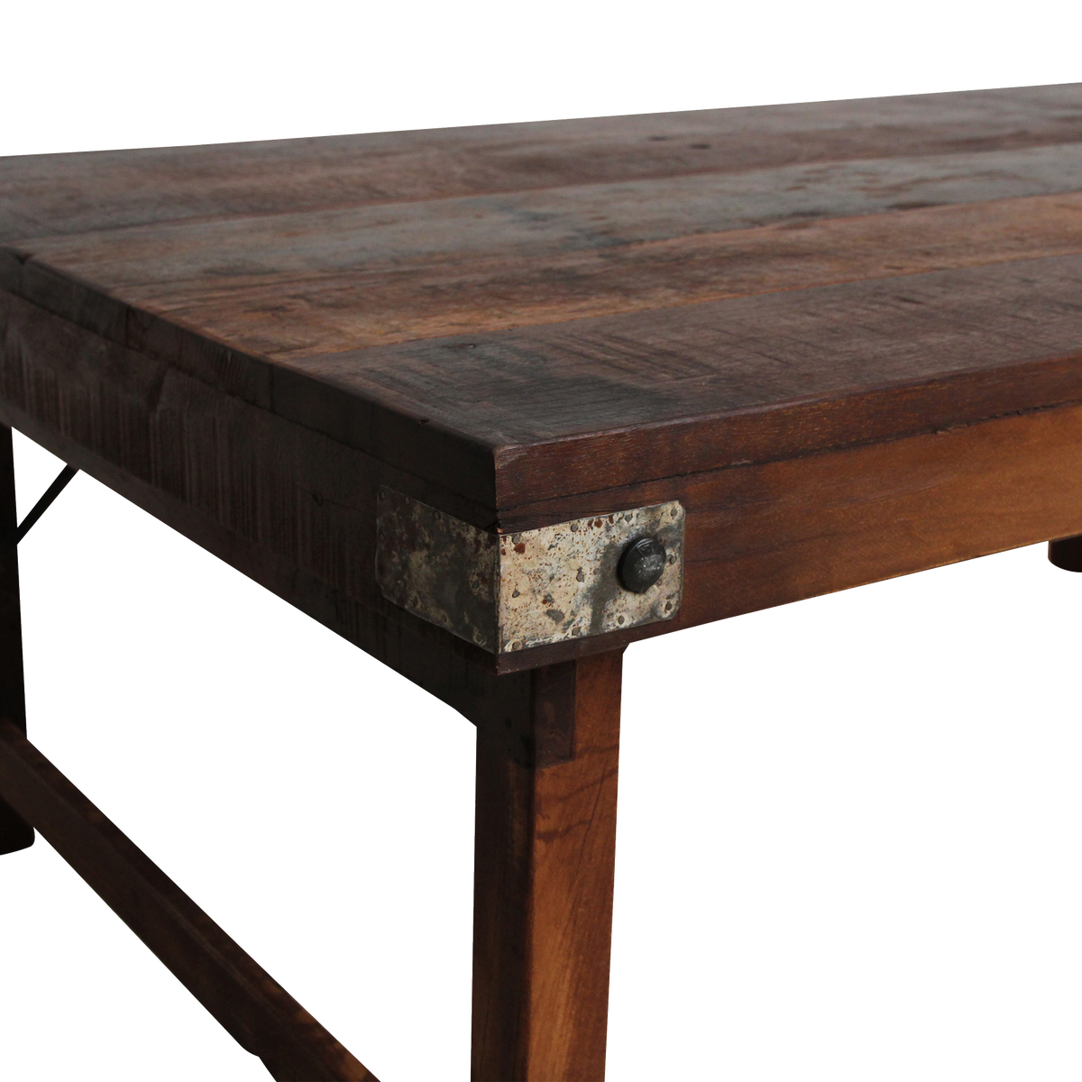 Factory inklapbare salontafel bruin FSC-gerecycled hout 120x75 cm