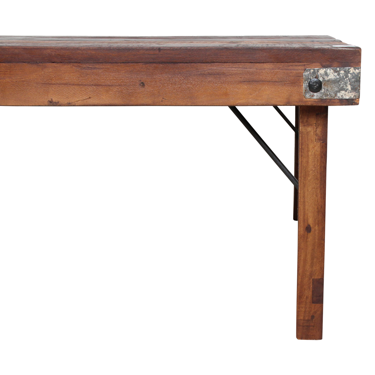 Factory inklapbare salontafel bruin FSC-gerecycled hout 120x75 cm