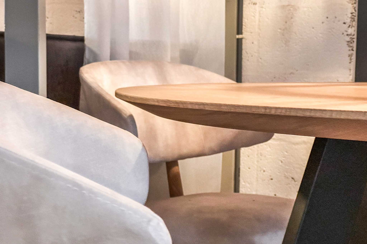 Fabio ronde eettafel massief hout Ø120-180 cm