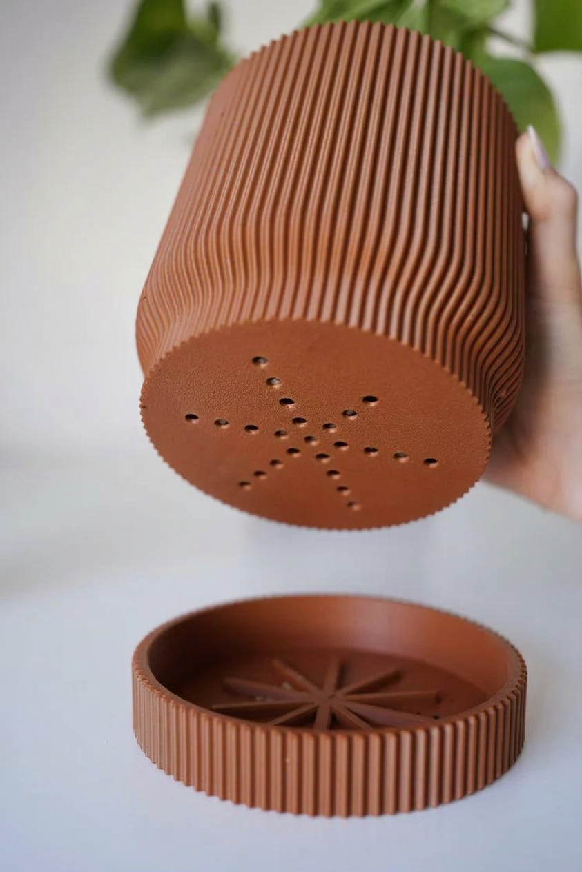 Twinia plantenpot binnen met stekhouder 13,6 cm