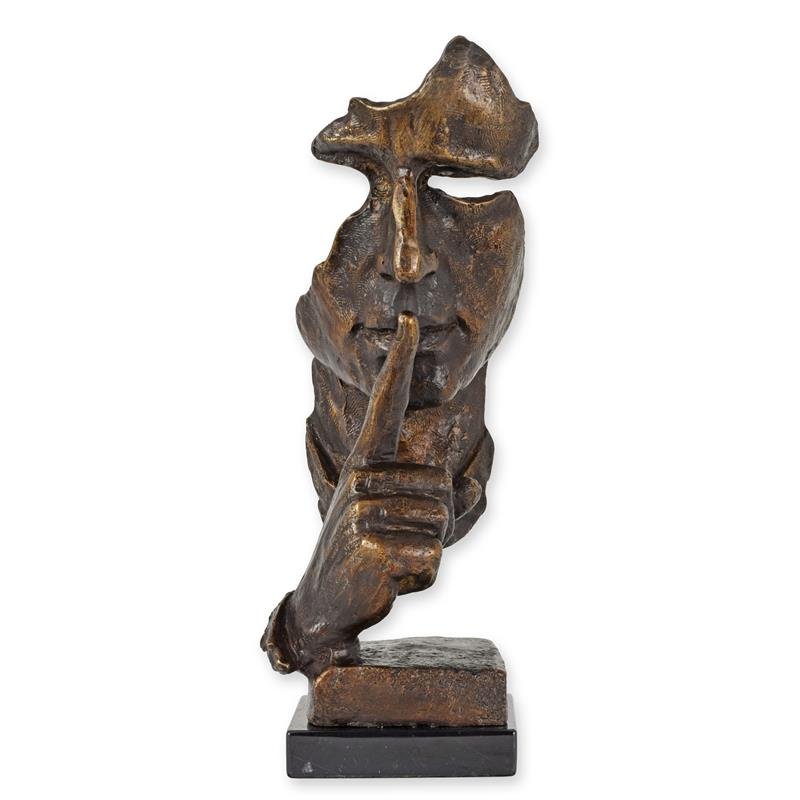 Bronzen sculptuur Speak No Evil ter decoratie in huis