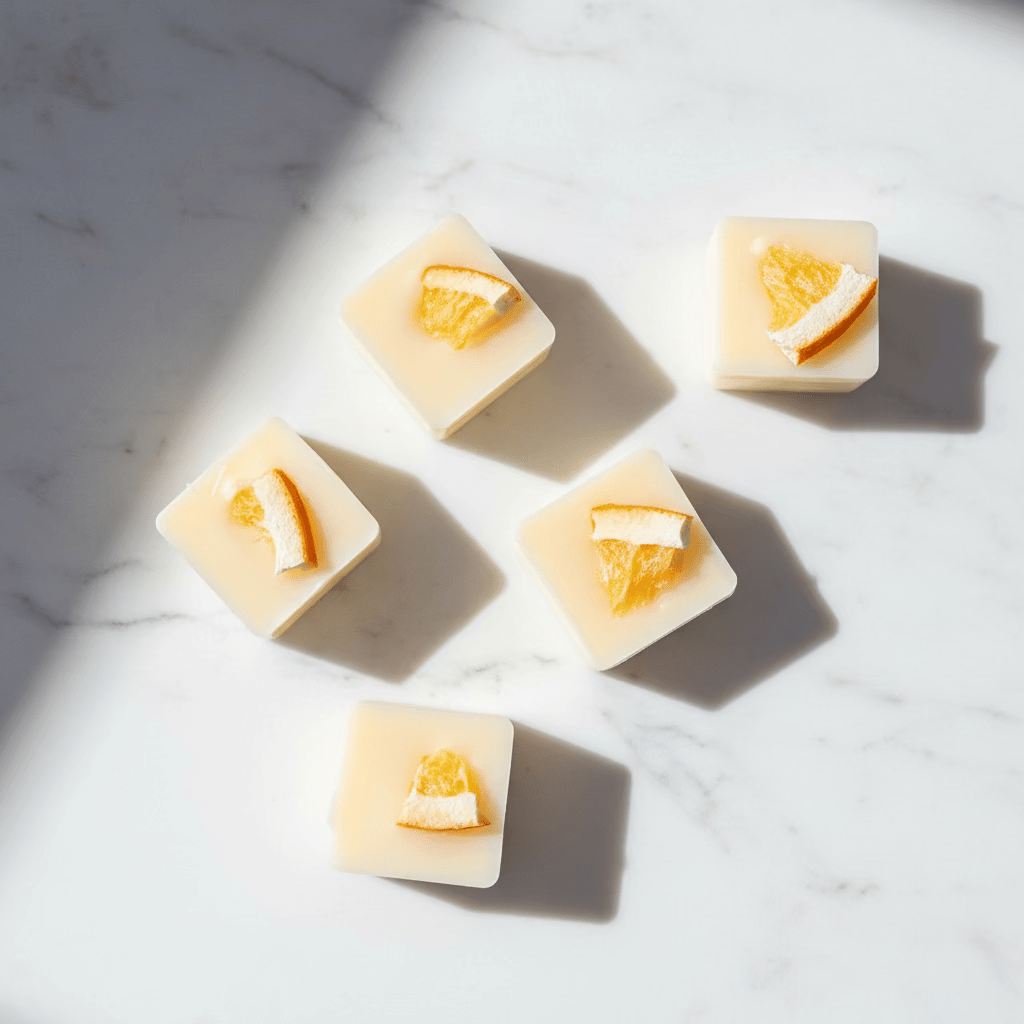 Citrus Ember wax melts met warme kruidige geur en een sterke geurverspreiding