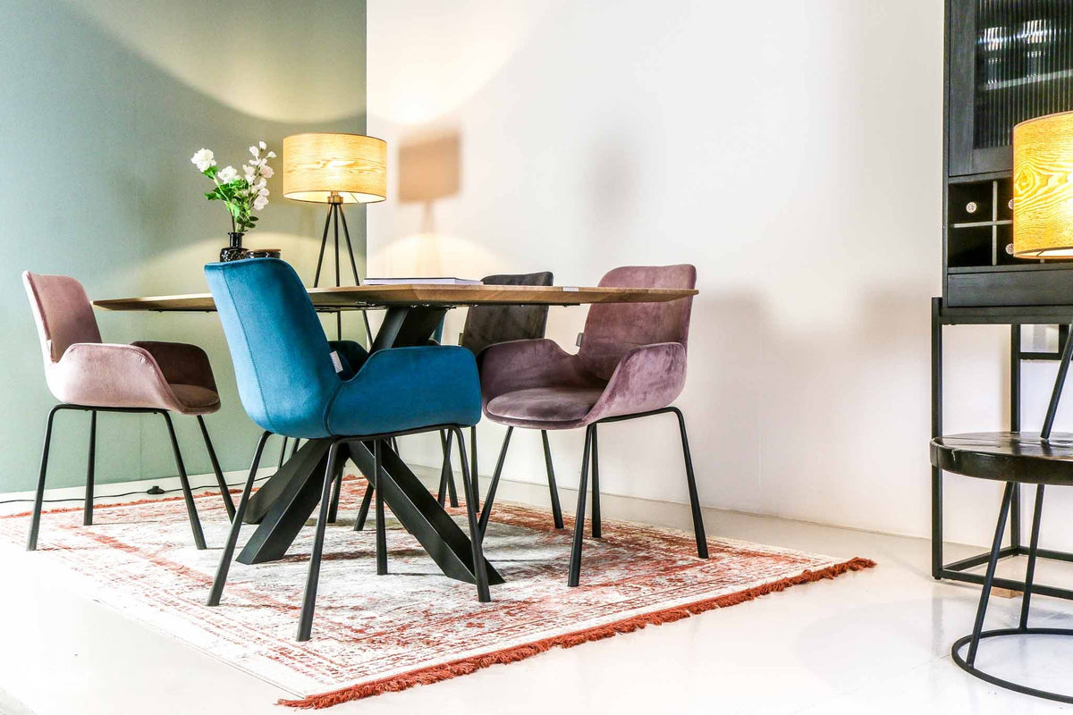 Giovane eettafel eiken matrixpoot 160-260 cm