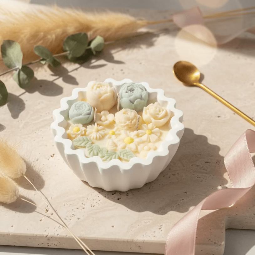 Floral Whisper – Handgemaakte Designer Kaars