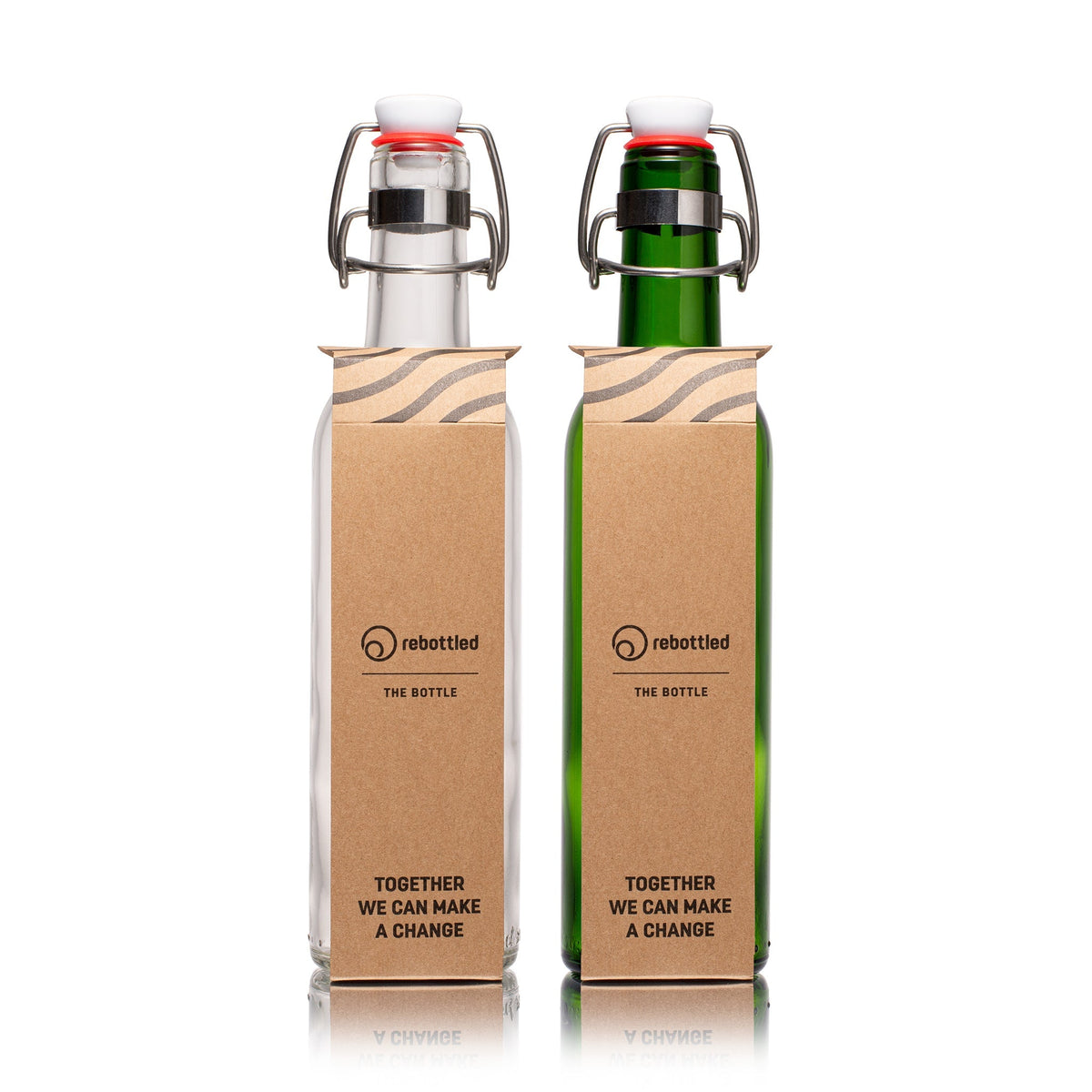 Gerecycled glazen drinkfles 375 ml
