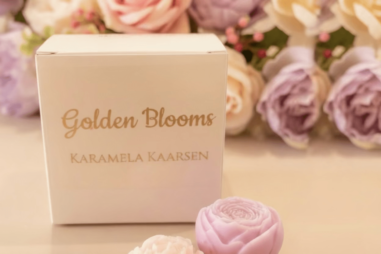 Golden Blooms – bloemvormige waxmelts met parfumgeur, 100g