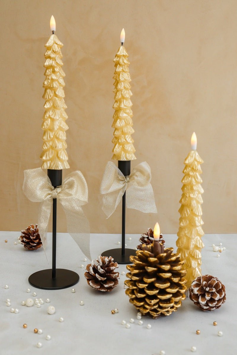 Led kaarsen set X-Mas Tree Candle Gold