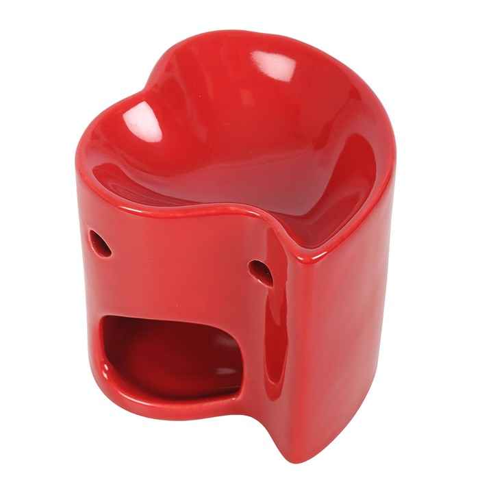Rode Hart Aroma Brander & Wax Warmer – Keramische Geurbrander