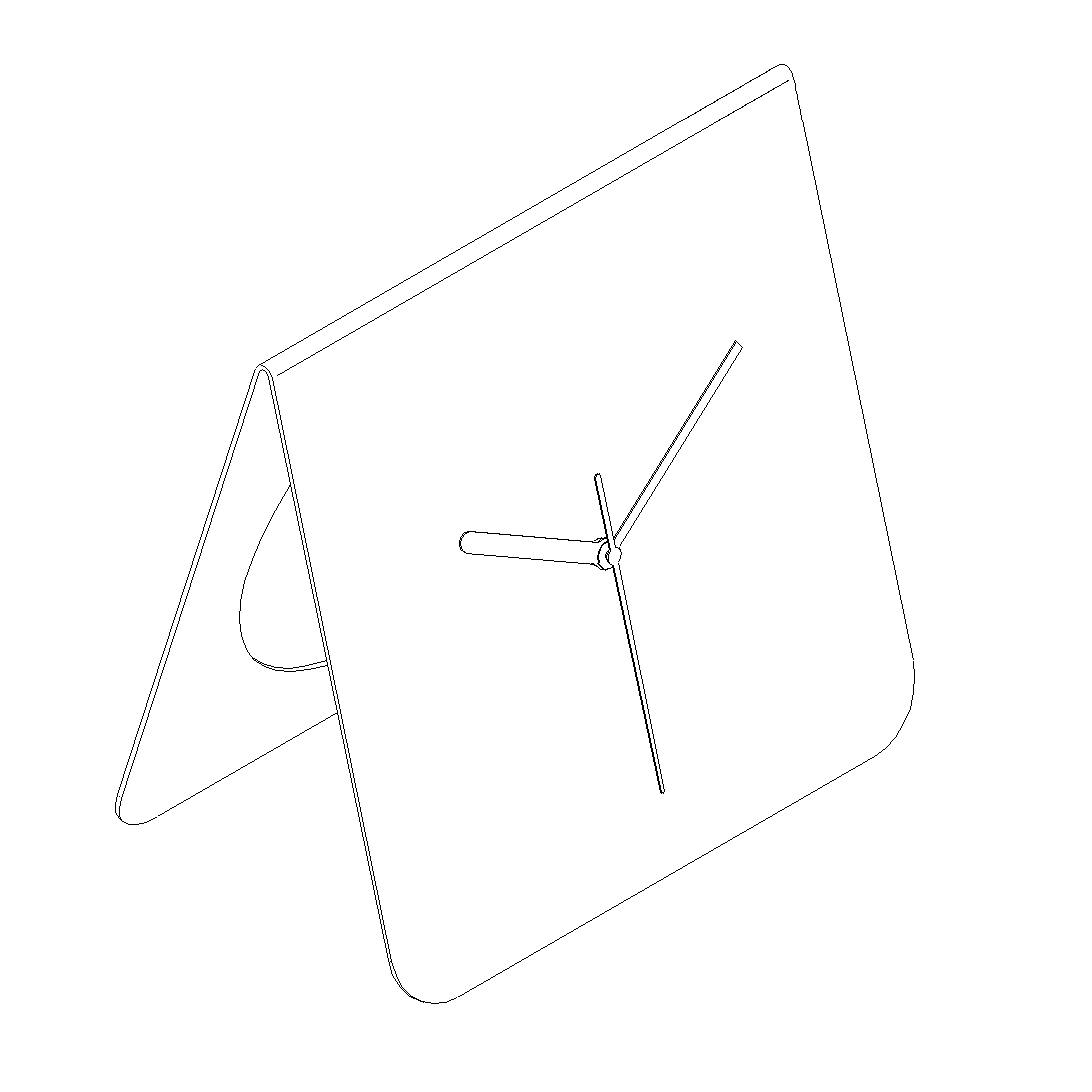 Ross stalen tafelklok 20x19,4 cm