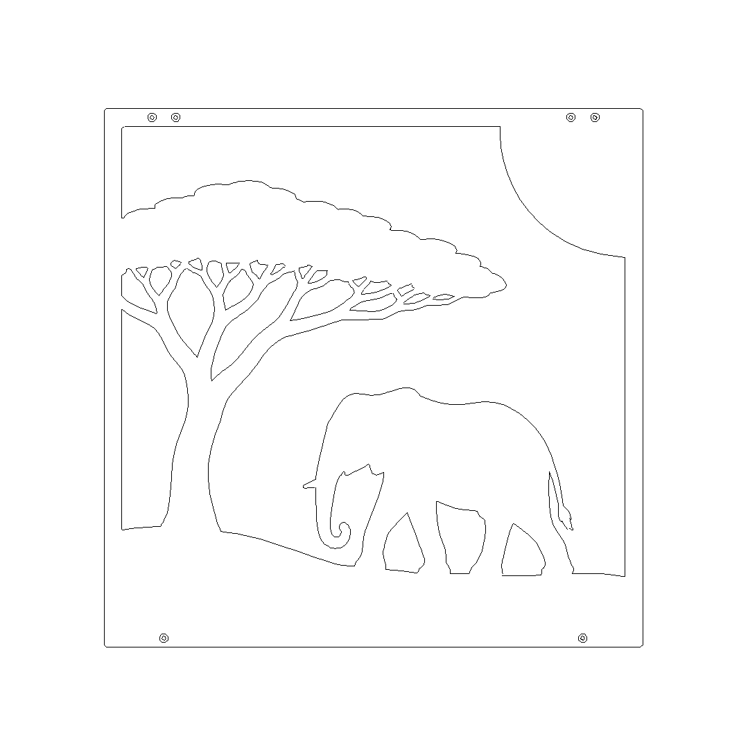 Safari stalen wanddecoratie