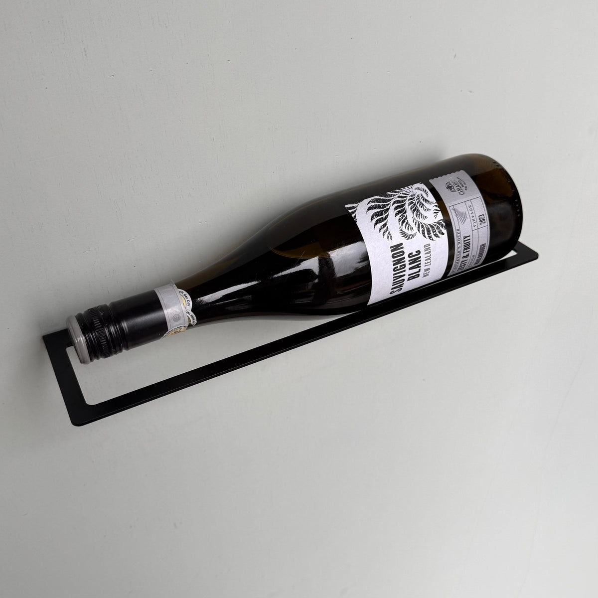 Solovino stalen wandwijnrek voor 1 fles 33 cm