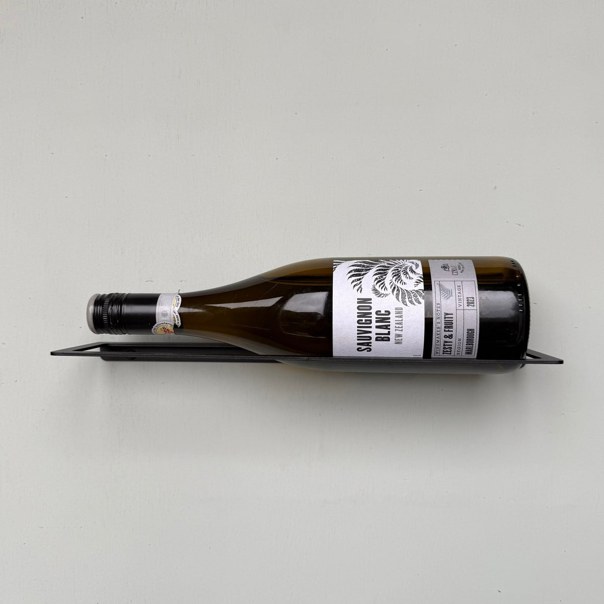 Solovino stalen wandwijnrek voor 1 fles 33 cm