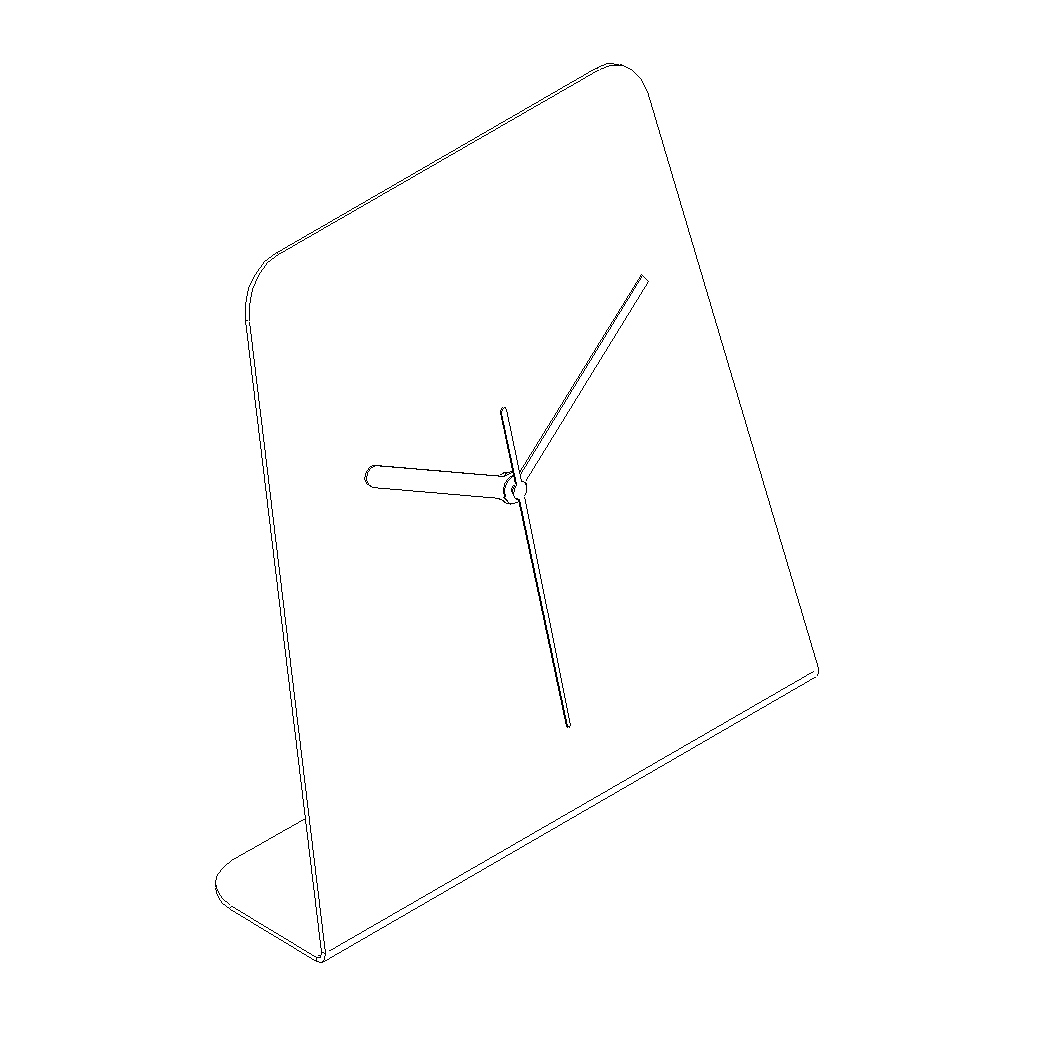 Toth stalen tafelklok 19x19,4 cm