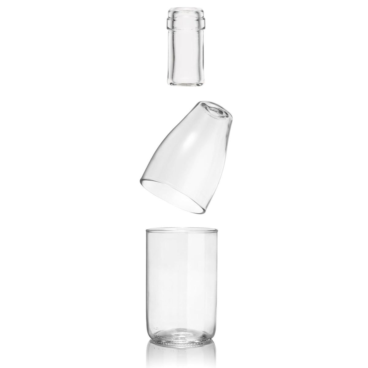 Gerecycled glazen drinkglazenset van 3