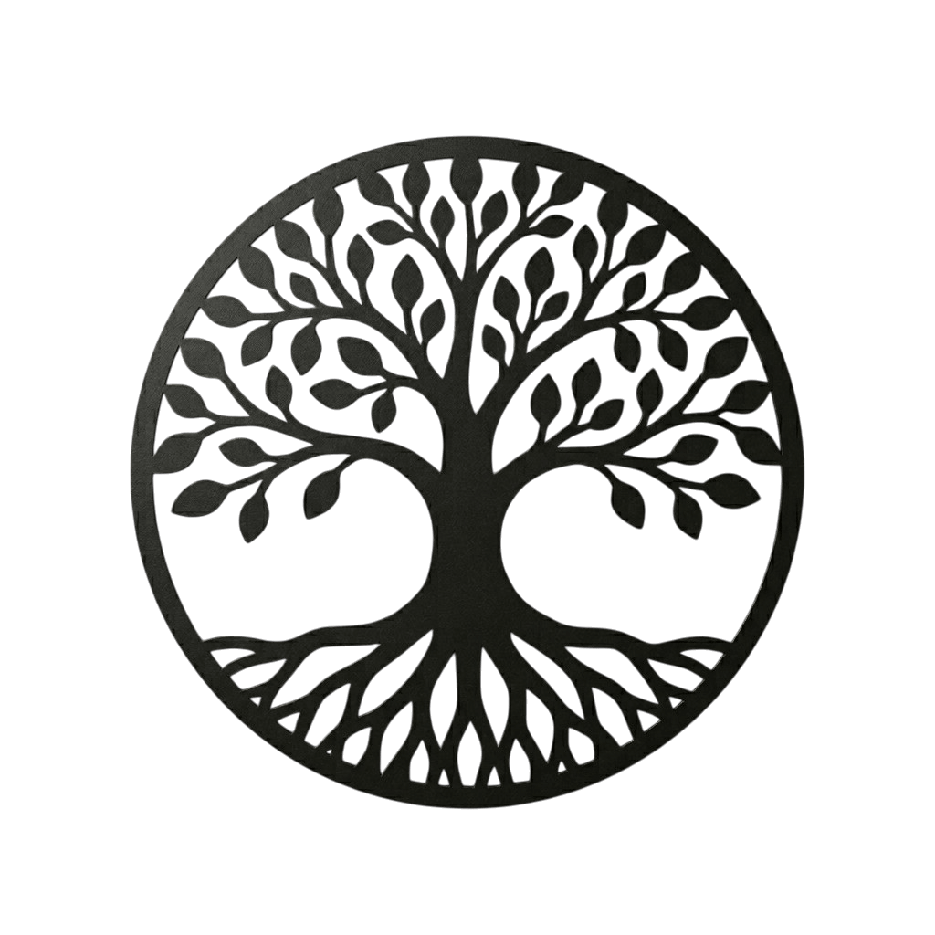Tree of Life stalen wanddecoratie Ø45 cm