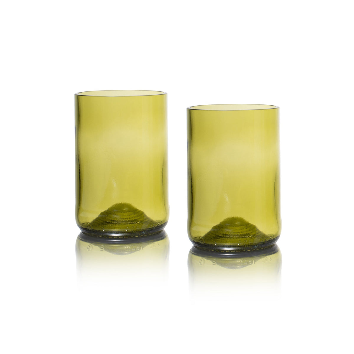 Gerecycled glazen tumbler 330 ml set van 2