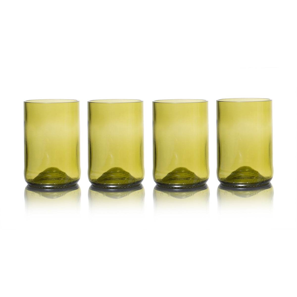 Gerecycled glazen tumbler 330 ml set van 4