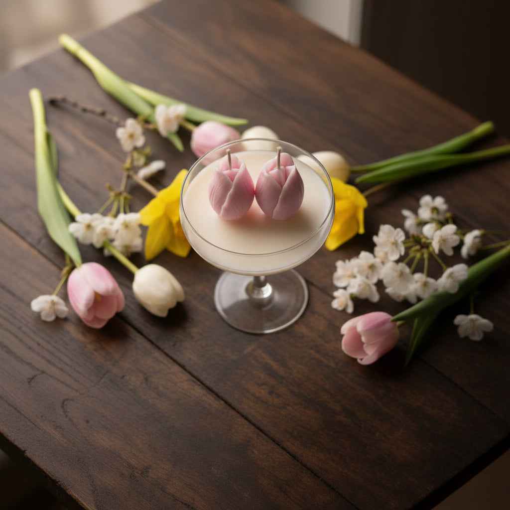 Two Tulips geurkaars met de verfrissende geur van lentebloemen voor een opbeurende sfeer