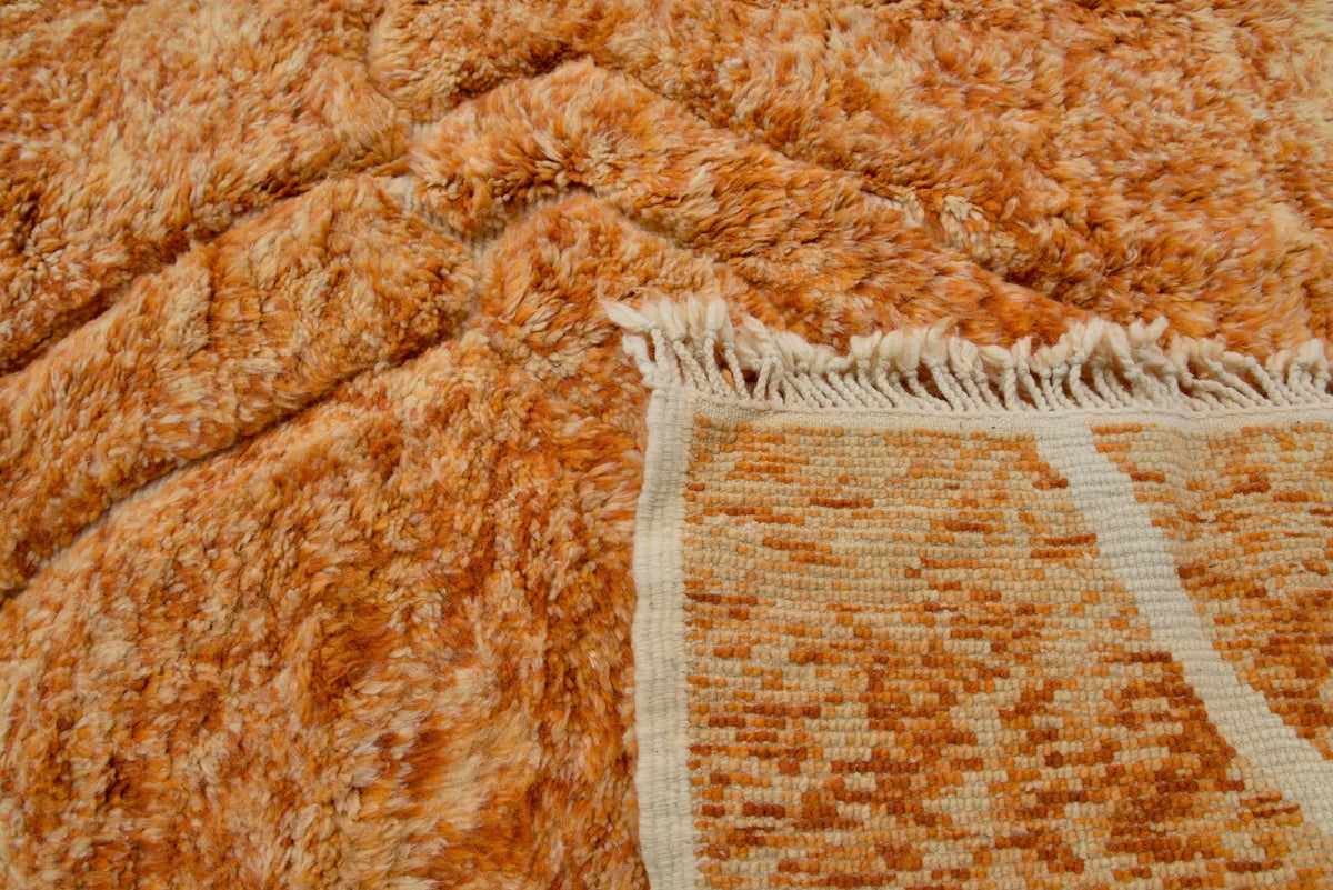 Oranje vloerkleed Itto dikke weving