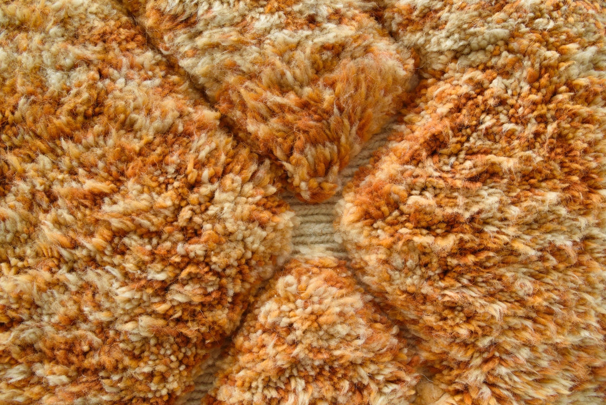 Oranje vloerkleed Itto dikke weving