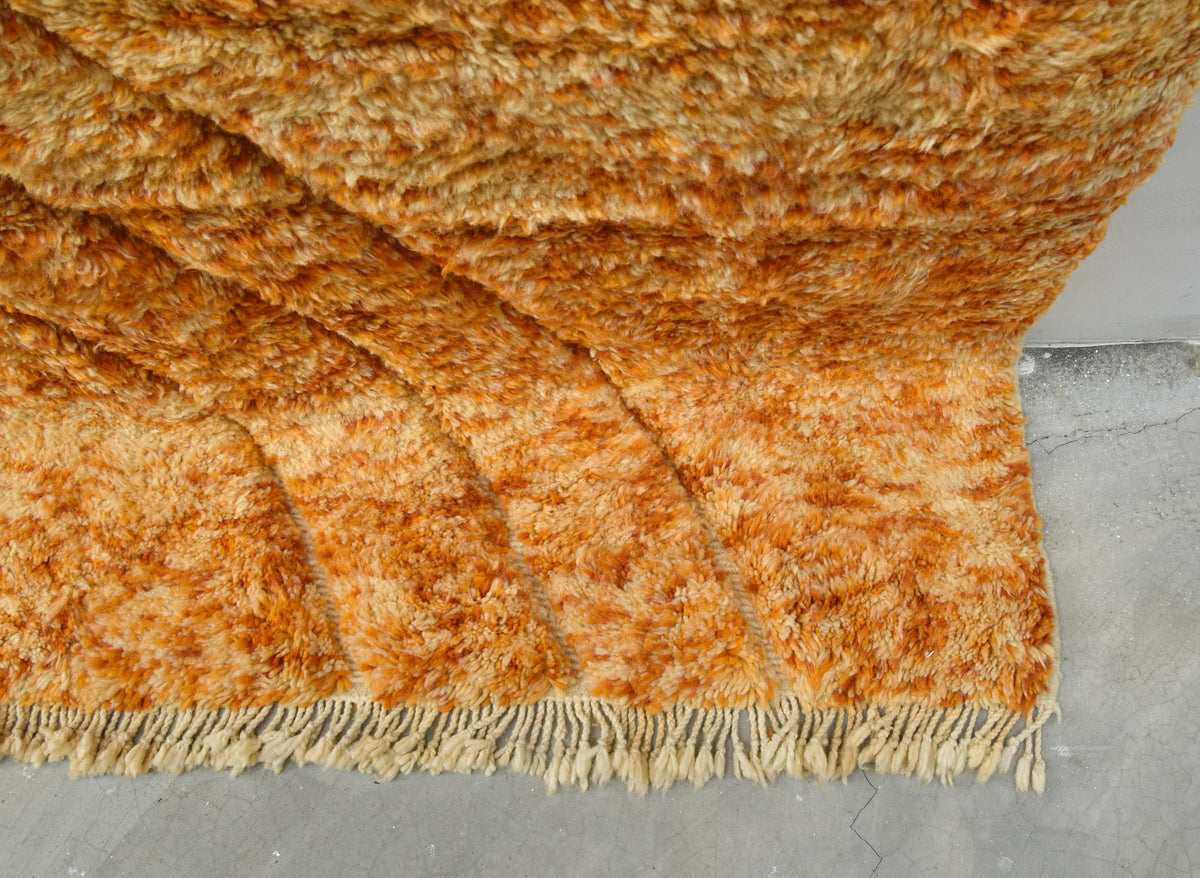 Oranje vloerkleed Itto dikke weving